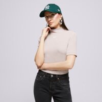 Koszulka damska NIKE T-SHIRT W NSW ESSNTL RIB MOCK SS TOP dv7958-272 kolor beżowy