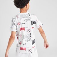 Koszulka dziecięca JORDAN T-SHIRT ARC AOP TEE WHT/BLK/RED 95d800-001 kolor biały