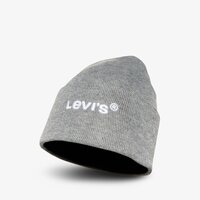 Damska czapka zimowa LEVI'S CZAPKA ZIMOWA WORDMARK BEANIE d55480005 kolor szary