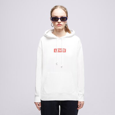 LEVI'S BLUZA Z KAPTUREM BOXTAB HOOD WHT/RED