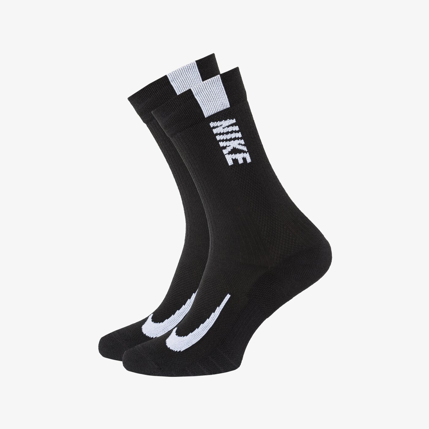 Czarne długie skarpety Nike Multiplier Running Ankle 2 Pack Socks