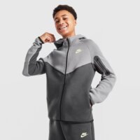 Bluza dziecięca NIKE BLUZA ROZPINANA Z KAPTUREM B NSW TECH FLEECE hv5867-015 kolor szary