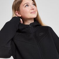 Bluza dziecięca NIKE BLUZA ROZPINANA Z KAPTUREM NSW TCH FLC HD LS GIRL fd2979-010 kolor czarny