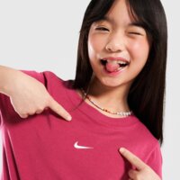 Koszulka dziecięca NIKE T-SHIRT G NSW TEE SS SLIM MOD CROP hf7010-634 kolor różowy