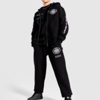 Spodnie męskie HOODRICH SPODNIE OVERSIZE ELASTICATED CUFF NOIR hr02250004 kolor czarny