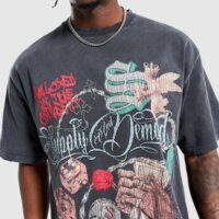 Koszulka męska SUPPLY&DEMAND T-SHIRT MOTLEY suptm18428007 kolor czarny