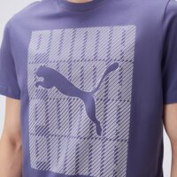 Koszulka męska PUMA T-SHIRT GRAPHICS PUMA WORDING 68482546 kolor niebieski