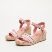 Klapki damskie TOMMY HILFIGER SHIRTING WEDGE SANDAL fw0fw078870kp kolor różowy