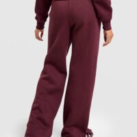 Spodnie damskie NIKE SPODNIE W NSW PHNX FLC HR WIDE LEG ih1011-652 kolor bordowy