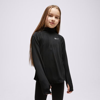 NIKE BLUZA (G)(F)LS HZ RUN TOP BLK SWEATSHIRT