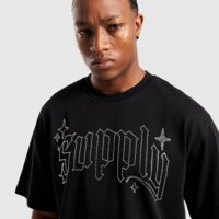 Koszulka męska SUPPLY&DEMAND T-SHIRT SHARD TEE BLK-BLK suptm17690007 kolor czarny
