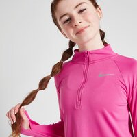 Bluza dziecięca NIKE BLUZA (G)(F) LS HZ RUN TOP BRPNK SWEATSHIRT dd7617-623 kolor różowy