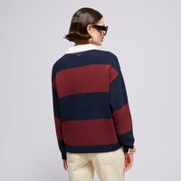  LEVI'S SWETER IVY LEAGUE STRIPED SWEATER REDS a8504-0001 kolor bordowy