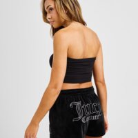 Top damski JUICY COUTURE TOP BANDEAU DIAMENTE LOGO  jcjdw302101 kolor czarny