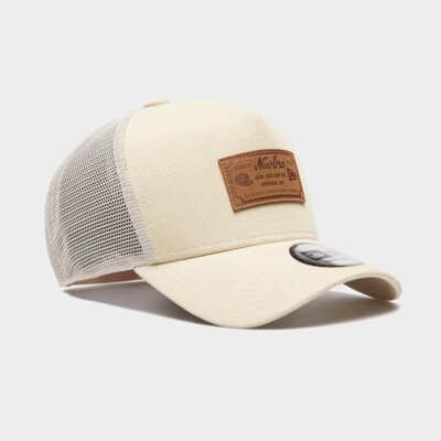 NEW ERA CZAPKA DENIM LEATHER PATCH TRUCKER NONE
