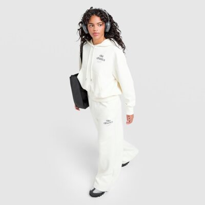 NIKE SPODNIE W NK PHNX FLC HR WIDE LEG GLS