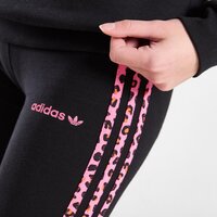 Spodnie dziecięce ADIDAS LEGGINGS LEOPARD 3STRIPE LEGG BLK G im6396 kolor czarny