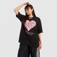 Koszulka damska ADIDAS T-SHIRT OS HEART GRAPHIC TEE kr3021 kolor czarny
