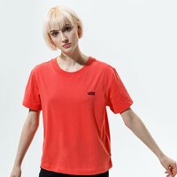 Koszulka damska VANS T-SHIRT WM JUNIOR V BOXY HOT CORAL vn0a4mfllm31 kolor pomarańczowy