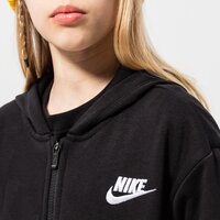 Bluza dziecięca NIKE BLUZA ROZPINANA Z KAPTUREM NIKE CLB FLC GIRL dc7118-010 kolor czarny