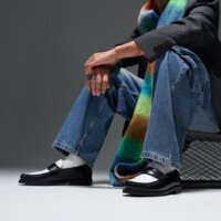 Męskie buty NAKED WOLFE RIVIERA BLACK LEATHER nwrivierablackwhite kolor czarny