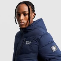 Męska kurtka zimowa REEBOK KURTKA ZIMOWA STRETCH PUFFER omrb1567_vector navy kolor niebieski