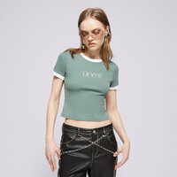 Koszulka damska LEVI'S T-SHIRT GRAPHIC RINGER MINI TEE GREENS a3523-0070 kolor khaki