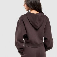 Damska bluza HOODRICH BLUZA ROZPINANA Z KAPTUREM POISE CROP FZ hw04250267 kolor brązowy