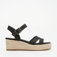 Klapki damskie TOMS BLACK METALLIC LINEN STRIPE  10020749 kolor czarny