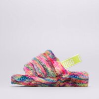 Klapki damskie UGG FLUFF YEAH PIXEL 1125007-white kolor biały