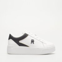 Damskie buty TOMMY HILFIGER TH PLATFORM COURT SNEAKER fw0fw079100k5 kolor biały
