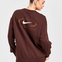 Damska bluza NIKE BLUZA NSW PHNX FLC OS CREW PRNT SW fq8815-227 kolor brązowy