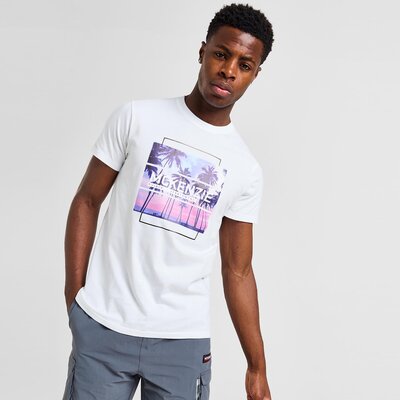 MCKENZIE T-SHIRT SUNSET PALM WHT .