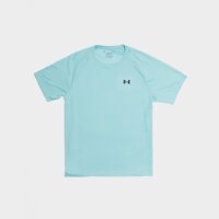 Koszulka męska UNDER ARMOUR T-SHIRT TECH TEXT T ETHER BLUE 1382796-494 kolor niebieski
