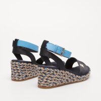 Klapki damskie TOMMY HILFIGER COLORFUL WEDGE SATIN SANDAL fw0fw079130g3 kolor multicolor