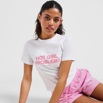 JUICY COUTURE T-SHIRT HOT GIRL T WHT/PNK