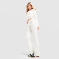 Spodnie damskie JUICY COUTURE SPODNIE LOGO FOLD OVER FLARE jcjdw3751005 kolor beżowy
