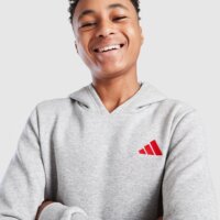 Bluza dziecięca ADIDAS BLUZA Z KAPTUREM JB FLEECE HD kc8848 kolor szary