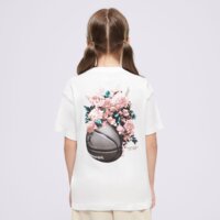 Koszulka dziecięca JORDAN T-SHIRT JDG FLORAL JUMPMAN SS TEE GIRL 45d450-001 kolor biały