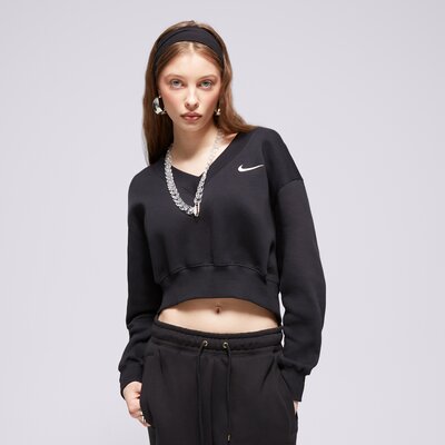 NIKE BLUZA W NSW PHNX FLC CROP VNECK