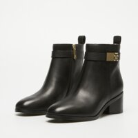 Damskie buty TOMMY HILFIGER TH LOGO MID HEEL BOOTIE fw0fw08179bds kolor czarny