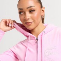 Damska bluza JUICY COUTURE BLUZA ROZPINANA Z KAPTUREM DMNT PNK jcjdw376346 kolor różowy