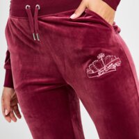 Spodnie damskie JUICY COUTURE SPODNIE VELOUR CROWN jcjdw415485 kolor bordowy