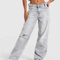 Spodnie damskie HOODRICH SPODNIE JEANS SPARK APPLIQUE hw04250183 kolor szary