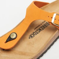 Klapki damskie BIRKENSTOCK GIZEH LENB BURNT ORANGE 1026561 kolor pomarańczowy