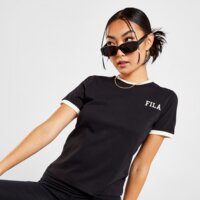 Koszulka damska FILA T-SHIRT SLIM RINGER T BLK/WH darwinblk kolor czarny
