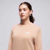 Bluza dziecięca NIKE BLUZA K NSW CLUB FLC CREW LS LBR GIRL fd3006-200 kolor brązowy
