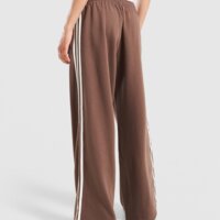 Spodnie damskie ADIDAS SPODNIE 3S WIDE ky5245 kolor brązowy