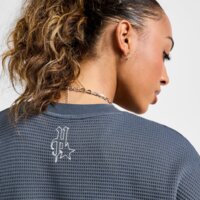 Koszulka damska HOODRICH T-SHIRT OVERSIZE STELLAR WAFFLE hw02250254 kolor szary