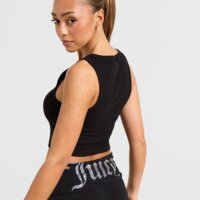 Top damski JUICY COUTURE TANK DIAMENTE RIB jcjdw364101 kolor czarny